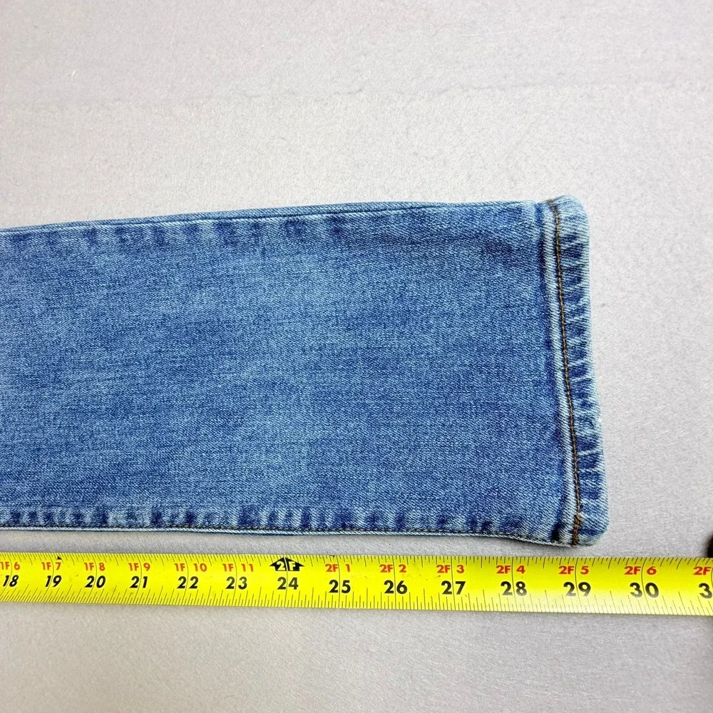 Gap Real Straight Jeans Women 27R Blue Light Wash Stretch Denim 1969 Mid Rise